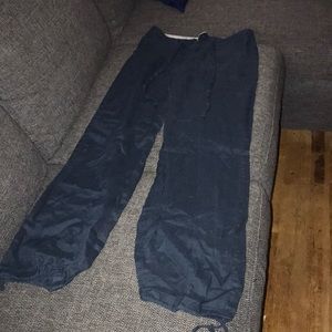 L.A. + JO blue 100% Linen Jogger style pants